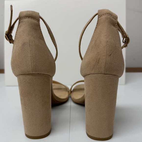 Taylor Natural Suede Ankle Strap Heels Size 10 - Picture 8 of 10